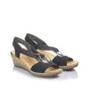 Rieker 624H6 Fanni - Black -Aetrex Online 624h6 fanni black womens sandals rieker 794417