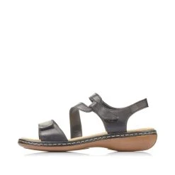 Rieker 659C7 Regina - Black -Aetrex Online 659c7 regina black womens sandals rieker 344617