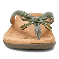 Vionic Bella Embossed - Army Green -Aetrex Online bella embossed army green womens sandals vionic 461727
