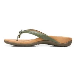 Vionic Bella Embossed - Army Green -Aetrex Online bella embossed army green womens sandals vionic 936151