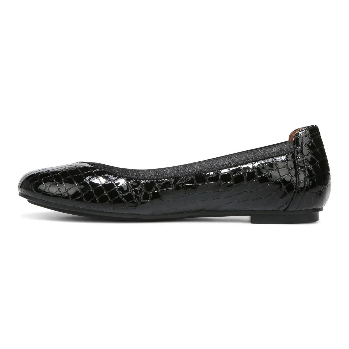 Caroll Ballet Flat - Black Croc Vionic Caroll Ballet Flat - Black Croc -Aetrex Online caroll ballet flat black croc womens closed toe vionic 618888