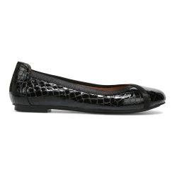 Vionic Caroll Ballet Flat - Black Croc 4 Vionic Caroll Ballet Flat - Black Croc -Aetrex Online caroll ballet flat black croc womens closed toe vionic 705596