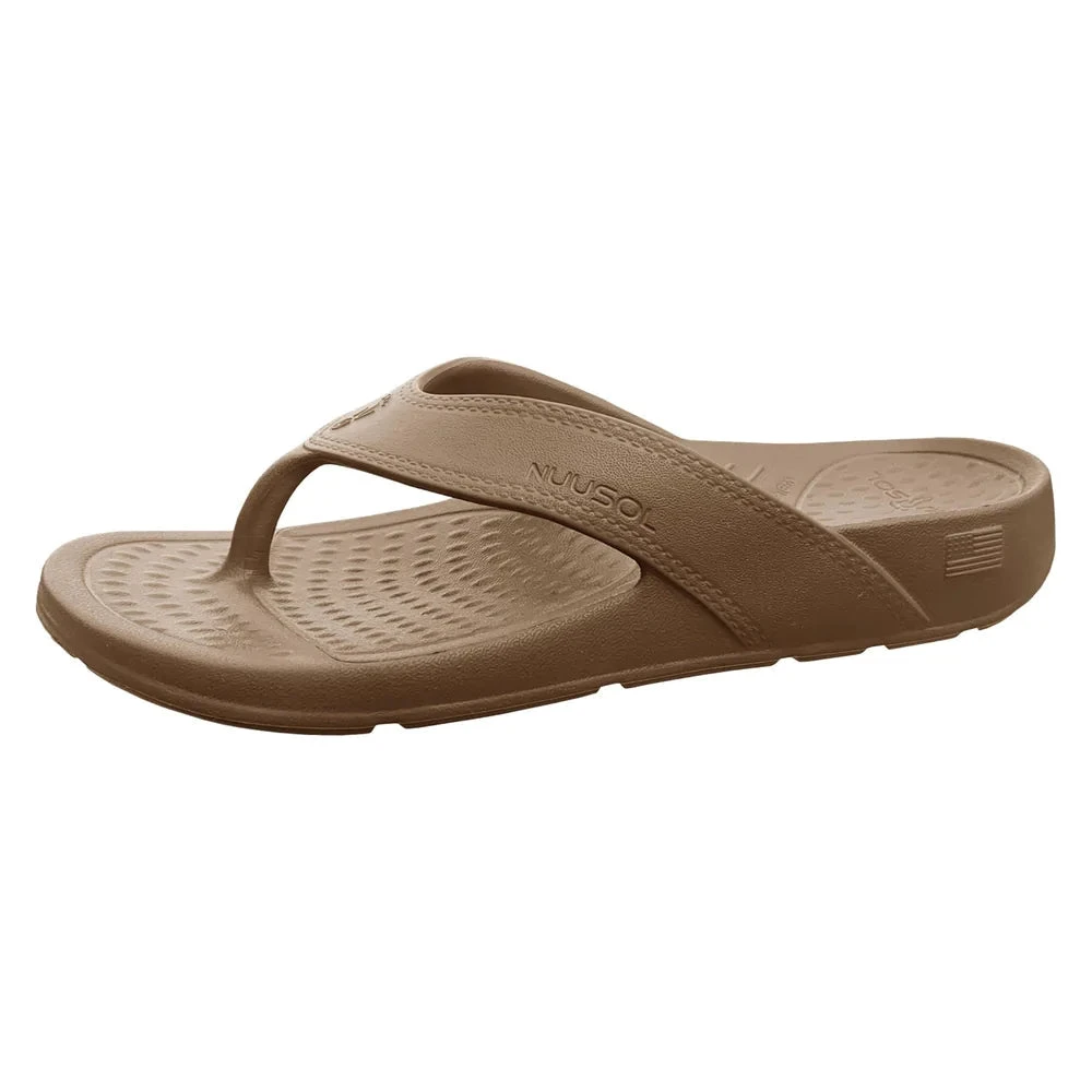 Cascade Flip Flop - Bronze NuuSol Cascade Flip Flop - Bronze -Aetrex Online cascade flip flop bronze unisex footwear nuusol 832340
