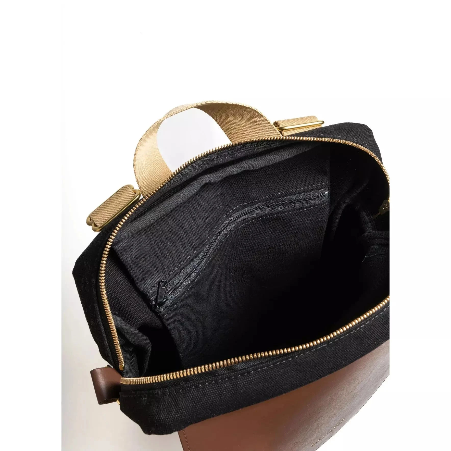 R.Riveter Corbin Black Canvas Brown Leather - Image 4