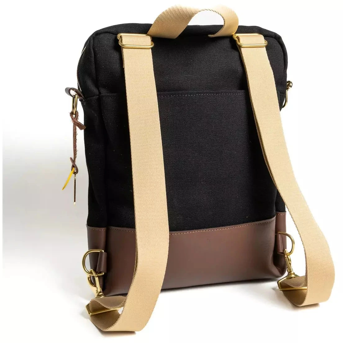 R.Riveter Corbin Black Canvas Brown Leather - Image 3