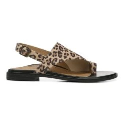 Vionic ELLA SANDAL - Toffee Leopard -Aetrex Online ella sandal toffee leopard womens sandals vionic 434411