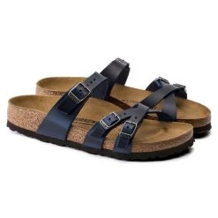 Birkenstock Franca Oiled Leather - Blue -Aetrex Online franca oiled leather blue unisex footwear birkenstock 819959