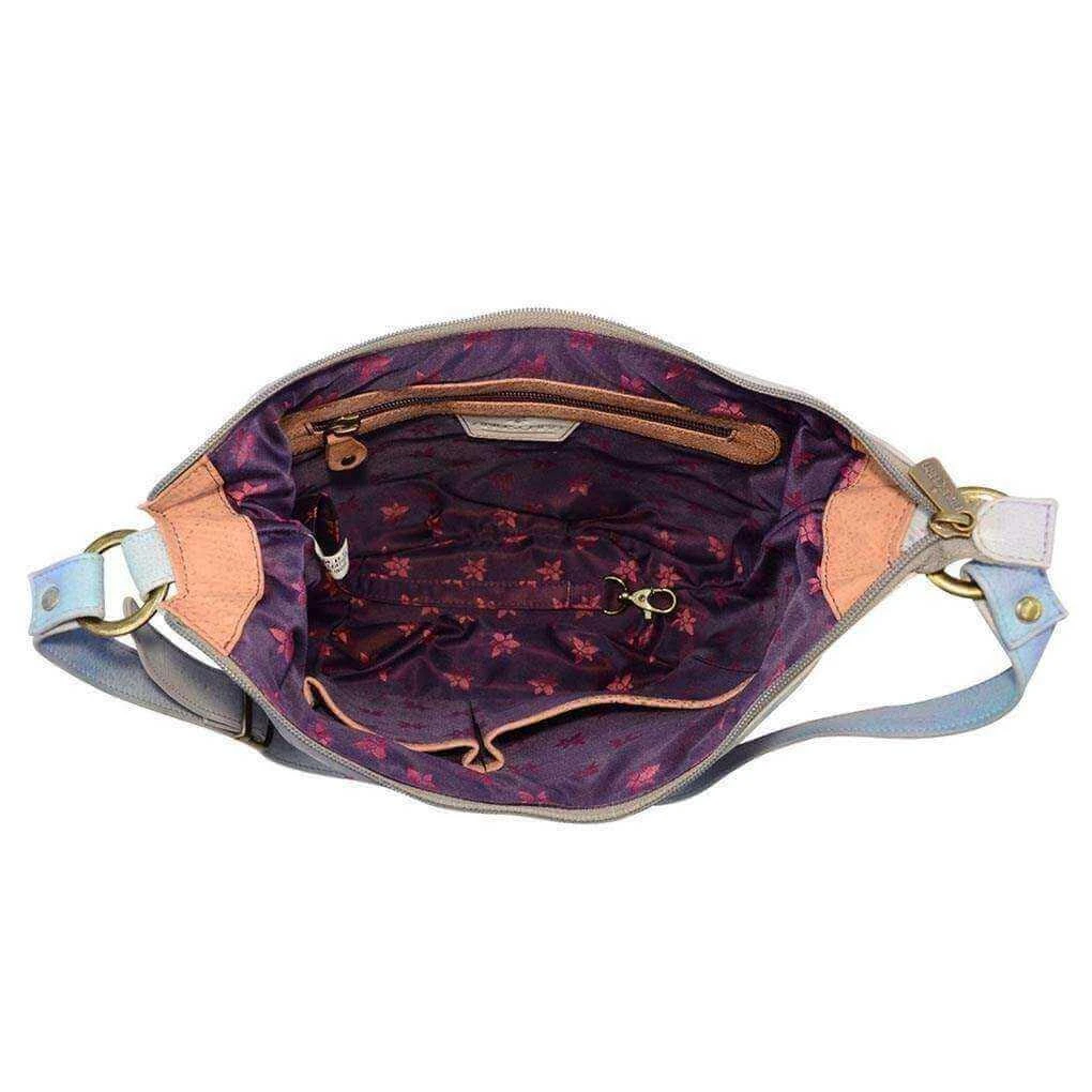 THE BASU GROUP, INC Hypnotic Hydrangeas Classic Ruched Hobo - Image 3