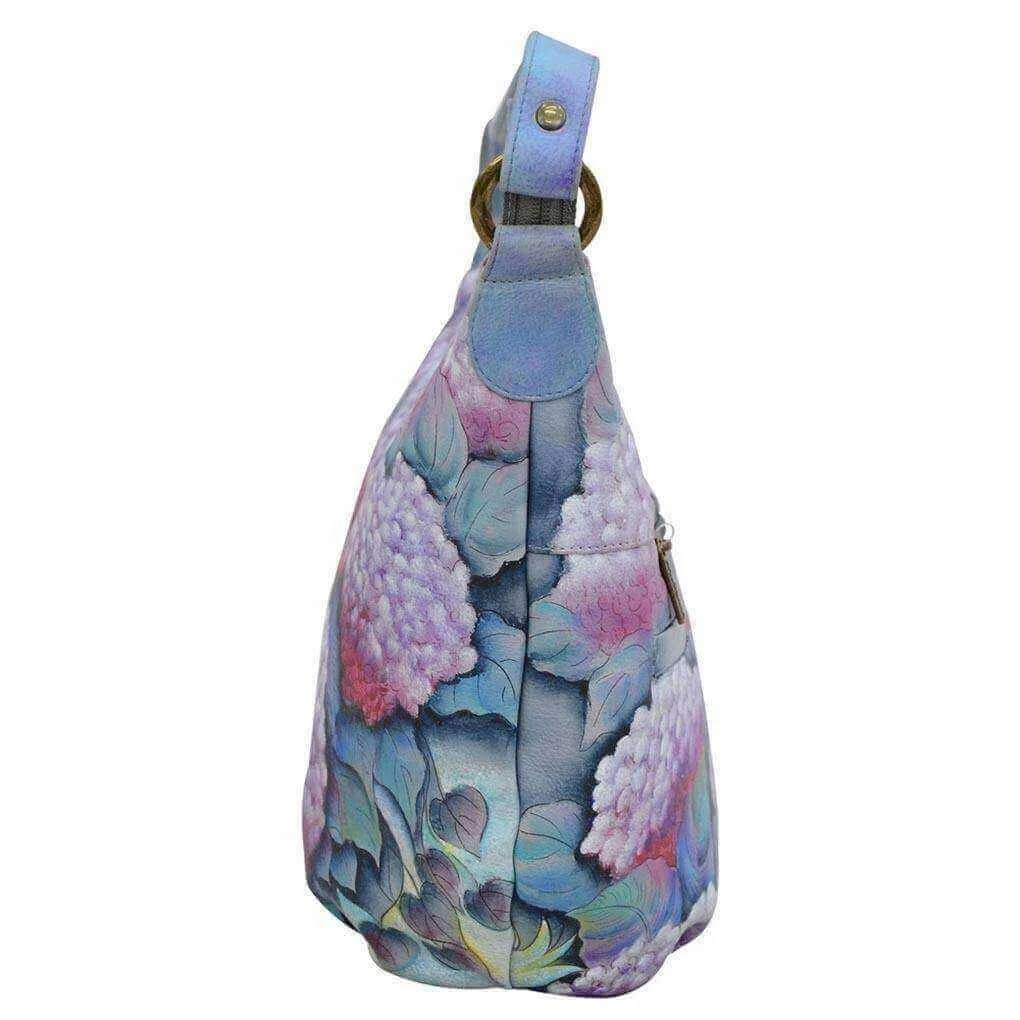 THE BASU GROUP, INC Hypnotic Hydrangeas Classic Ruched Hobo - Image 2