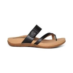 Aetrex Izzy - Black -Aetrex Online izzy black womens sandals aetrex 175465