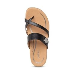 Aetrex Izzy - Black -Aetrex Online izzy black womens sandals aetrex 357129