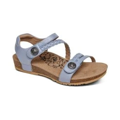 Aetrex Jillian Braided Quarter Strap - Blue