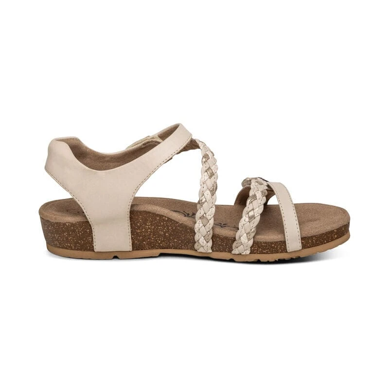 Jillian Braided Quarter Strap - Ivory Aetrex Jillian Braided Quarter Strap - Ivory -Aetrex Online jillian braided quarter strap ivory womens sandals aetrex 331700