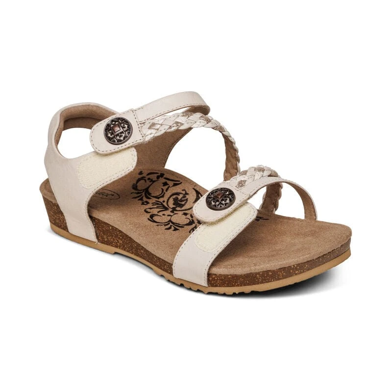 Jillian Braided Quarter Strap - Ivory Aetrex Jillian Braided Quarter Strap - Ivory -Aetrex Online jillian braided quarter strap ivory womens sandals aetrex 912778