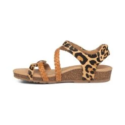 Aetrex Jillian Braided Quarter Strap - Leopard -Aetrex Online jillian braided quarter strap leopard womens sandals aetrex 559171