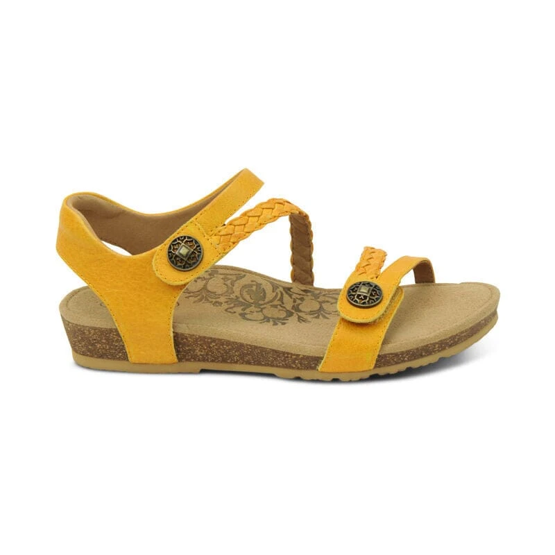 Jillian Braided Quarter Strap - Sunflower Aetrex Jillian Braided Quarter Strap - Sunflower -Aetrex Online jillian braided quarter strap sunflower womens sandals aetrex 752860