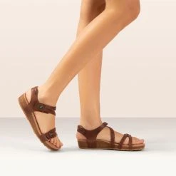 Aetrex Jillian Braided Quarter Strap - Walnut -Aetrex Online jillian braided quarter strap walnut womens sandals aetrex 683554