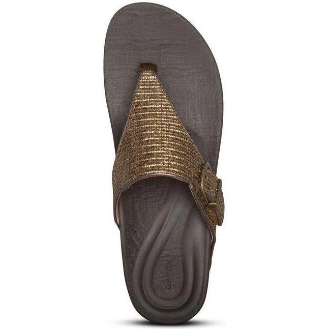 Kate Thong Wedge - Multi Colors Aetrex Kate Thong Wedge - Multi Colors -Aetrex Online kate thong wedge womens sandals aetrex 627130