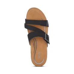 Aetrex Kimmy Arch Support Wedge - Black 5 Aetrex Kimmy Arch Support Wedge - Black -Aetrex Online kimmy arch support wedge black womens sandals aetrex 768447