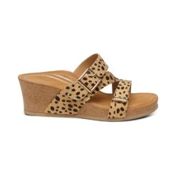Aetrex Kimmy Arch Support Wedge - Cheetah -Aetrex Online kimmy arch support wedge cheetah womens sandals aetrex 825237
