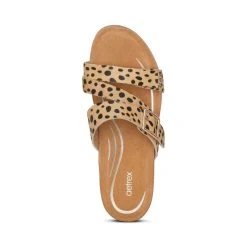Aetrex Kimmy Arch Support Wedge - Cheetah -Aetrex Online kimmy arch support wedge cheetah womens sandals aetrex 990985