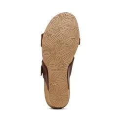 Aetrex Kimmy Arch Support Wedge - Walnut -Aetrex Online kimmy arch support wedge walnut womens sandals aetrex 263369