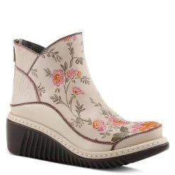 SPRING FOOTWEAR CORP L`ARTISTE ABATE BOOTIES - Beige Multi