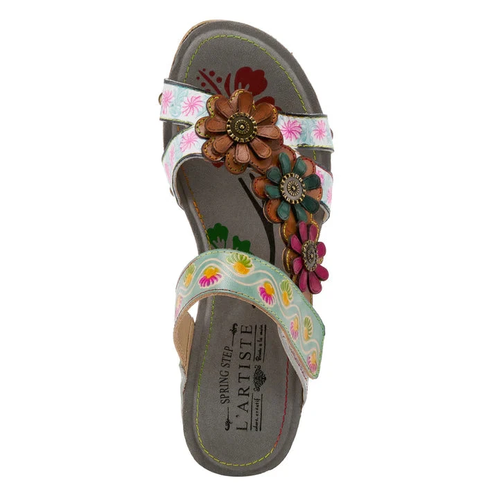 L'ARTISTE DELIGHT SLIDE SANDALS - Multi Colors Spring Step L'ARTISTE DELIGHT SLIDE SANDALS - Multi Colors -Aetrex Online lartiste delight slide sandals multi colors womens sandals spring footwear corp 376481