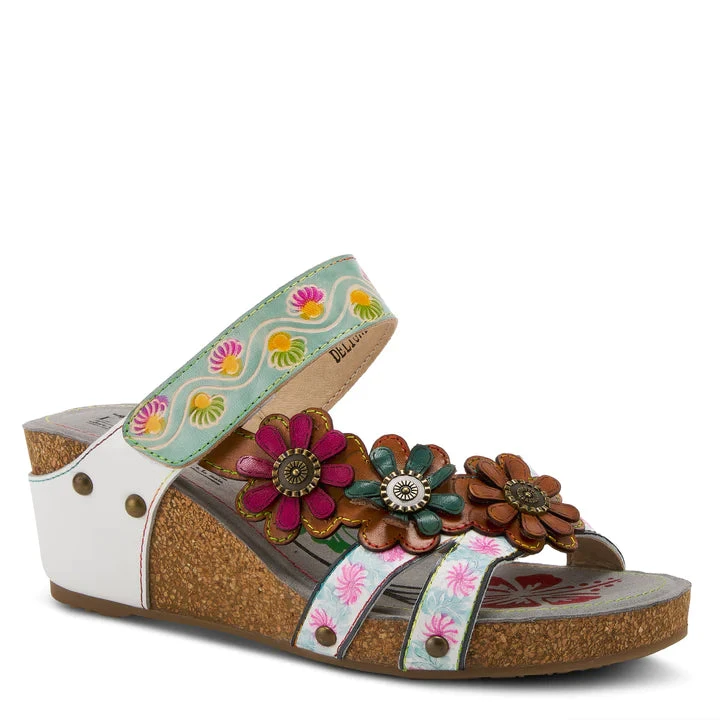 L'ARTISTE DELIGHT SLIDE SANDALS - Multi Colors Spring Step L'ARTISTE DELIGHT SLIDE SANDALS - Multi Colors -Aetrex Online lartiste delight slide sandals multi colors womens sandals spring footwear corp 409750