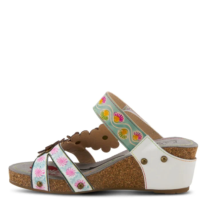 L'ARTISTE DELIGHT SLIDE SANDALS - Multi Colors Spring Step L'ARTISTE DELIGHT SLIDE SANDALS - Multi Colors -Aetrex Online lartiste delight slide sandals multi colors womens sandals spring footwear corp 752405