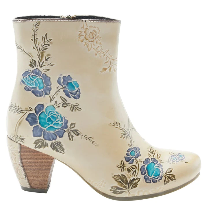 SPRING FOOTWEAR CORP L`ARTISTE FOLKA BOOTIES - Beige - Image 5