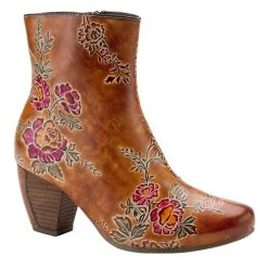 SPRING FOOTWEAR CORP L`ARTISTE FOLKA BOOTIES - Camel