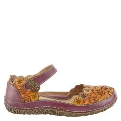 SPRING FOOTWEAR CORP L'ARTISTE KYSANDRA-FLEUR MARY JANE'S - Purple -Aetrex Online lartiste kysandra fleur mary janes purple womens footwear spring footwear corp 761336