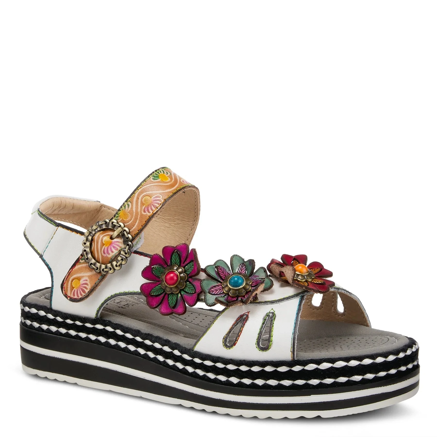 L'ARTISTE LAGA SLINGBACK SANDALS - In Multi Colors SPRING FOOTWEAR CORP L'ARTISTE LAGA SLINGBACK SANDALS - In Multi Colors -Aetrex Online lartiste laga slingback sandals in multi colors womens sandals spring footwear corp 447674