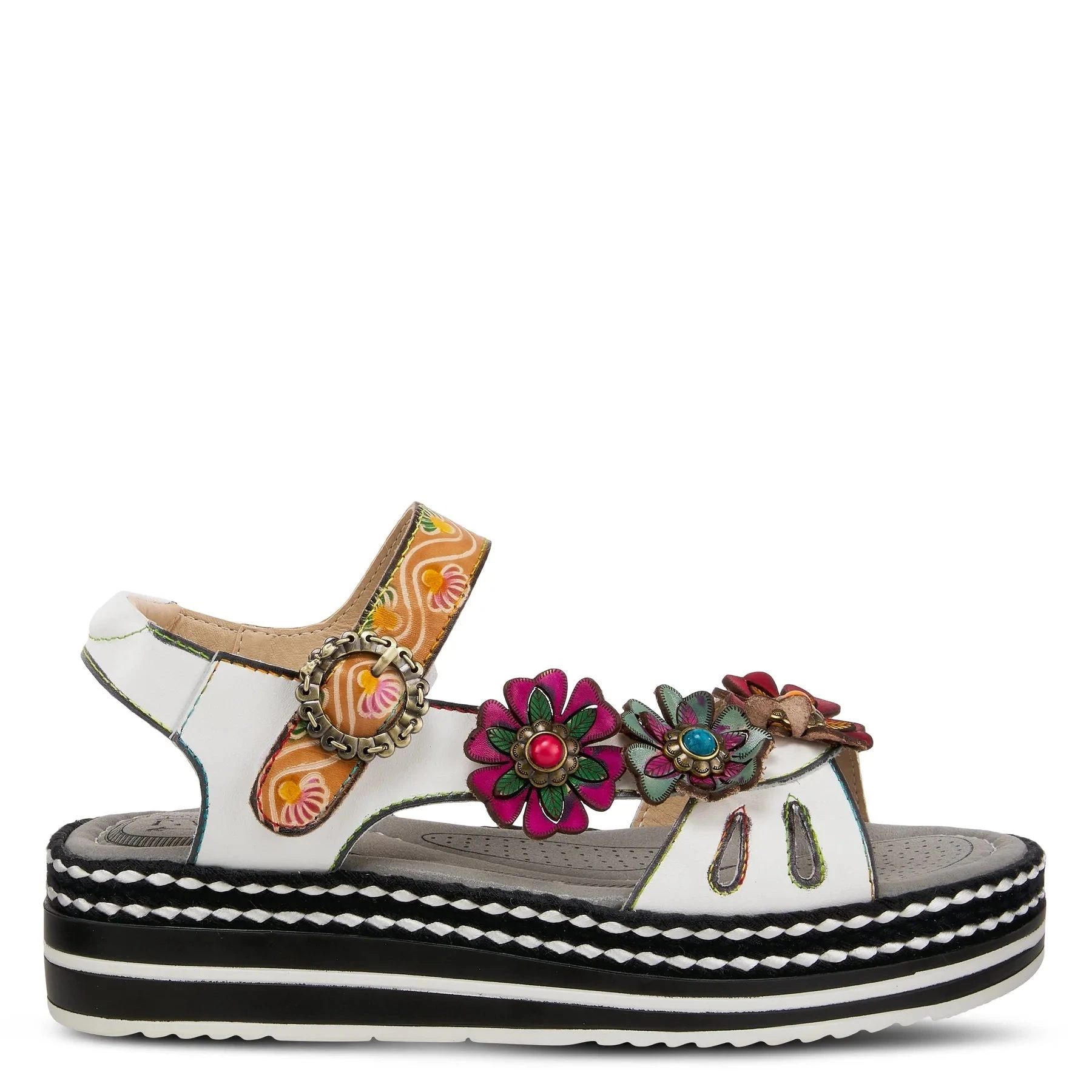 L'ARTISTE LAGA SLINGBACK SANDALS - In Multi Colors SPRING FOOTWEAR CORP L'ARTISTE LAGA SLINGBACK SANDALS - In Multi Colors -Aetrex Online lartiste laga slingback sandals in multi colors womens sandals spring footwear corp 620462