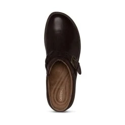Aetrex Libby Comfort Clog - Brown -Aetrex Online libby comfort clog brown womens closed toe aetrex 443748