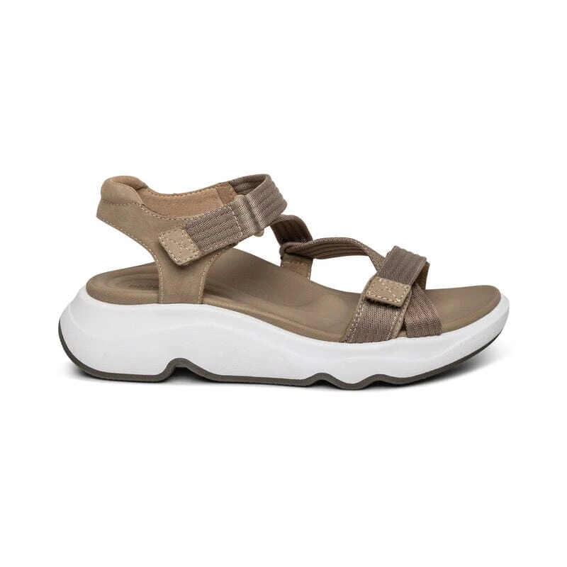 Aetrex Marz Adjustable Sport Sandal - Taupe - Image 4