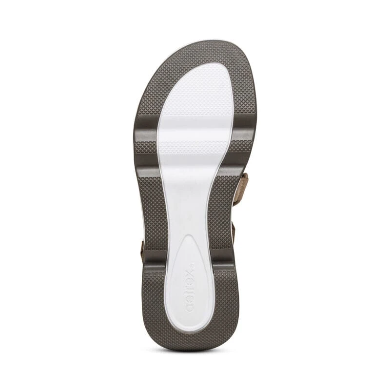 Aetrex Marz Adjustable Sport Sandal - Taupe - Image 7