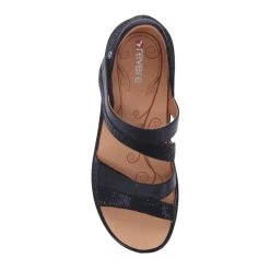 Revere Mauritius - Black Lizard -Aetrex Online mauritius black lizard womens sandals revere 424328