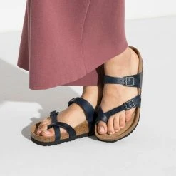 Birkenstock Regular Mayari - Blue Oiled Leather -Aetrex Online mayari blue oiled leather womens sandals birkenstock 450309