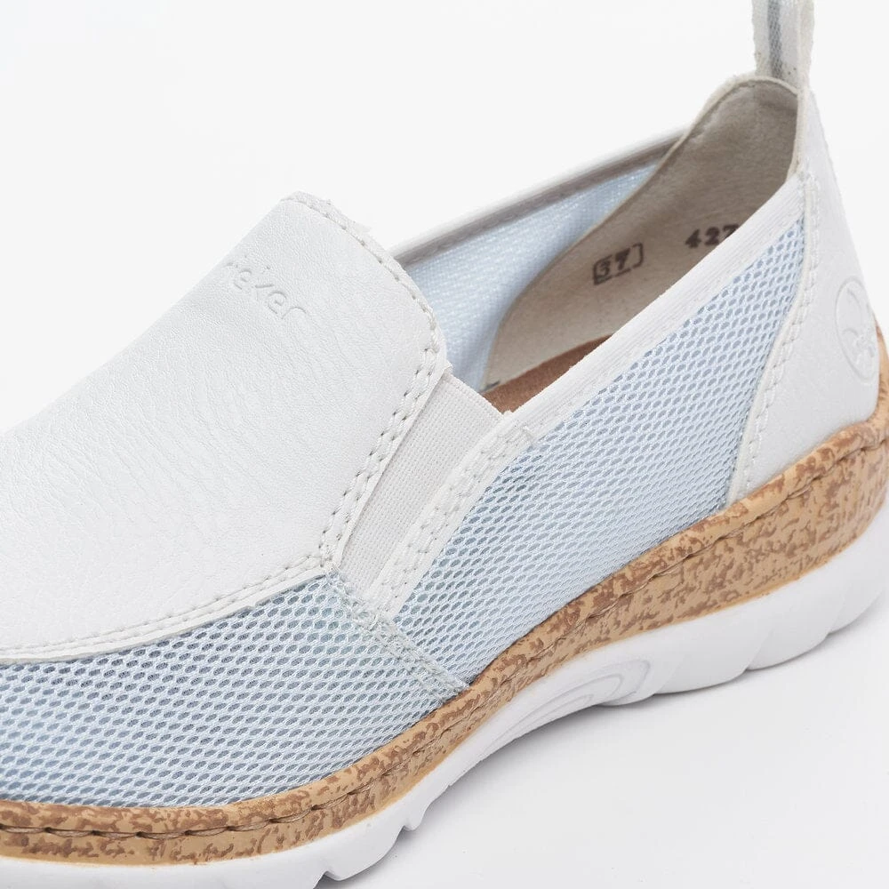 Rieker N4275-10 Nikita - White/Blue - Image 4