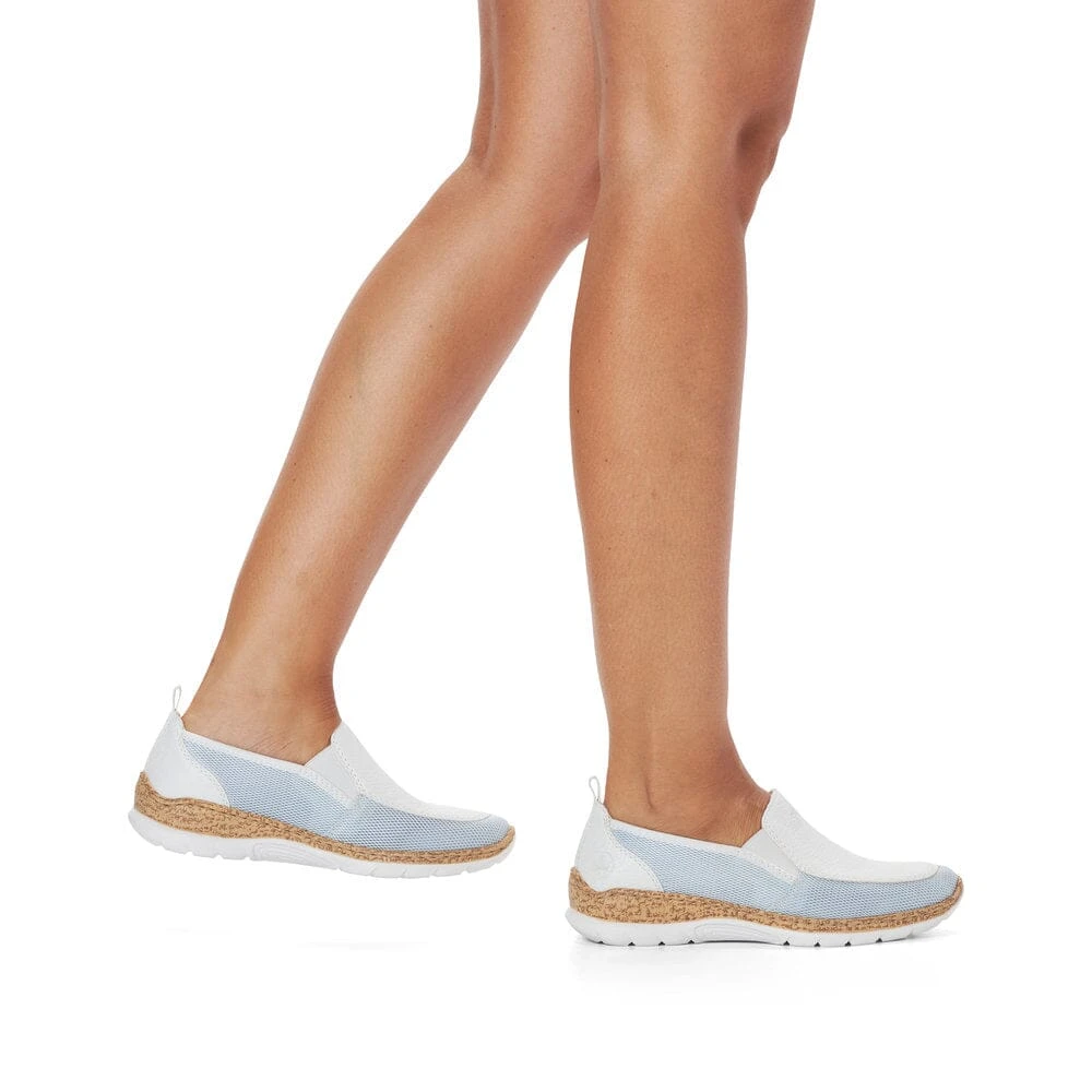 Rieker N4275-10 Nikita - White/Blue - Image 9