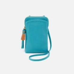 Hobo Nila Phone Crossbody - Aqua Leather