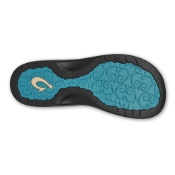 OluKai Ohana - Blue Mist Black -Aetrex Online ohana blue mist black womens sandals olukai 386599