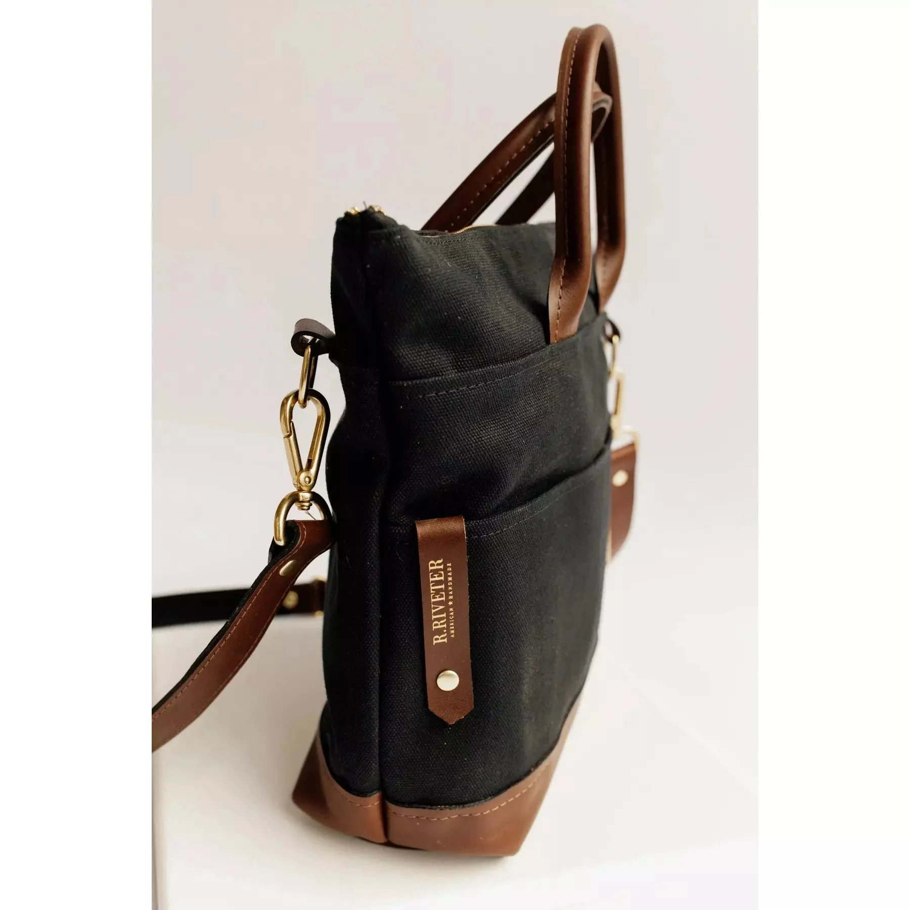 R.Riveter Otto Canvas/Leather - Black Brown - Image 3
