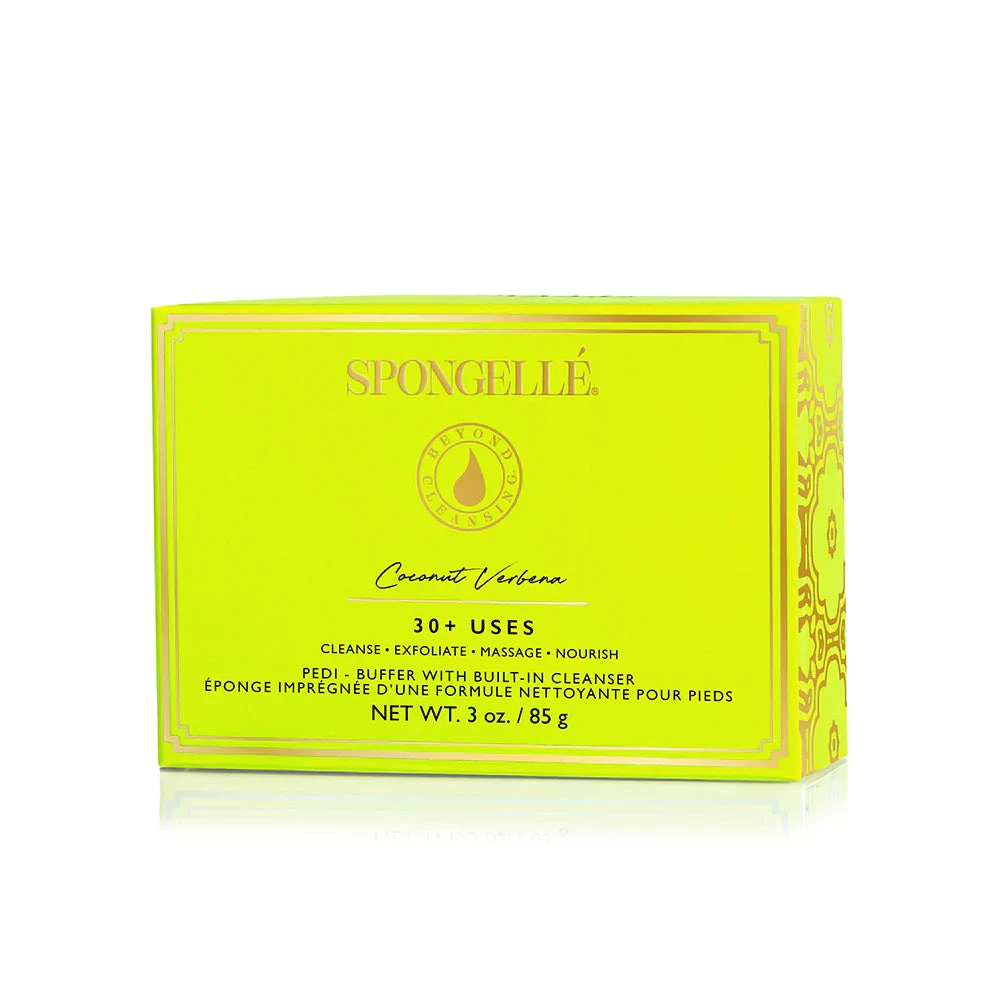 Pedi Buffer - Coconut Verbena Spongelle Pedi Buffer - Coconut Verbena -Aetrex Online pedi buffer coconut verbena foot care spongelle 985010