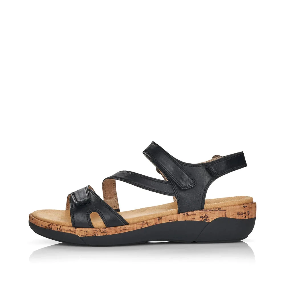 R6850 Jocelyn - Black Rieker R6850 Jocelyn - Black -Aetrex Online r6850 jocelyn black womens sandals rieker 233278