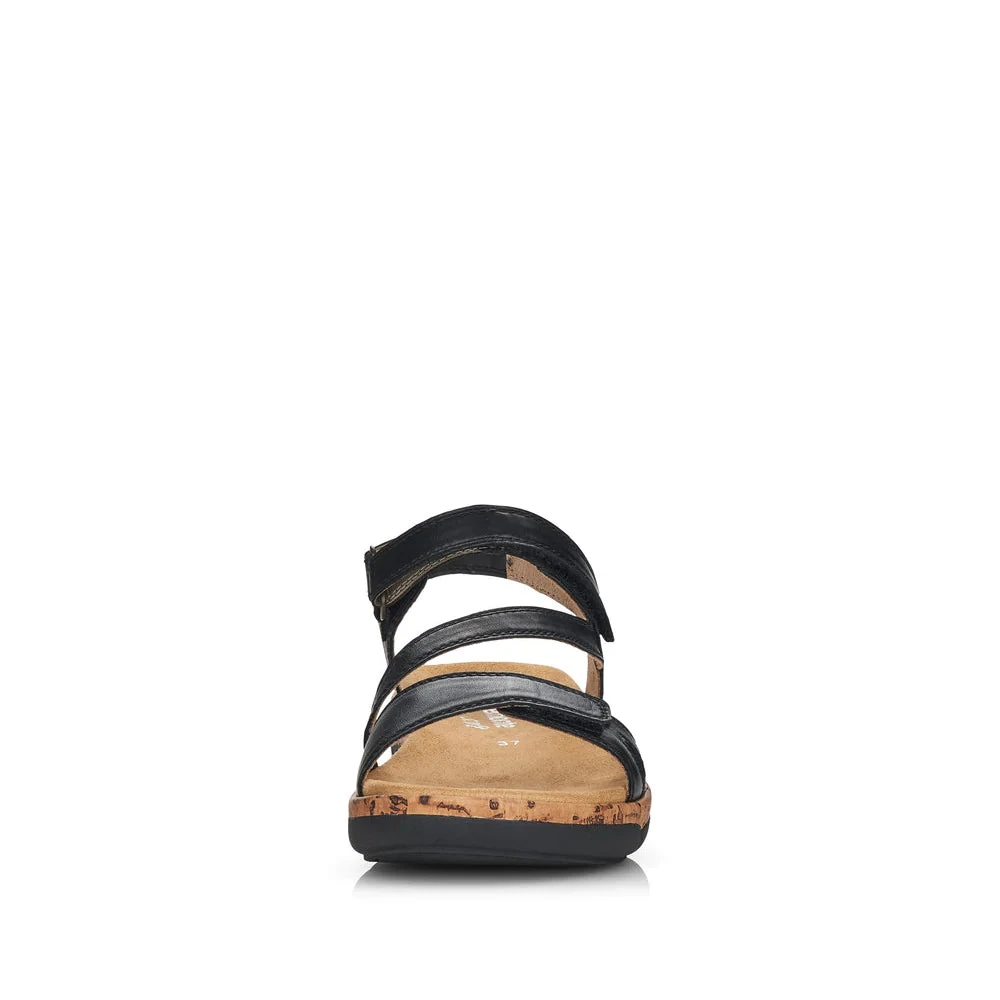 R6850 Jocelyn - Black Rieker R6850 Jocelyn - Black -Aetrex Online r6850 jocelyn black womens sandals rieker 621802
