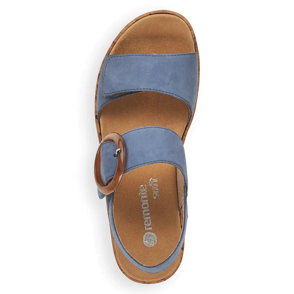 R6853 Jocelyn - Blue Rieker R6853 Jocelyn - Blue -Aetrex Online r6853 jocelyn blue womens sandals rieker 682133