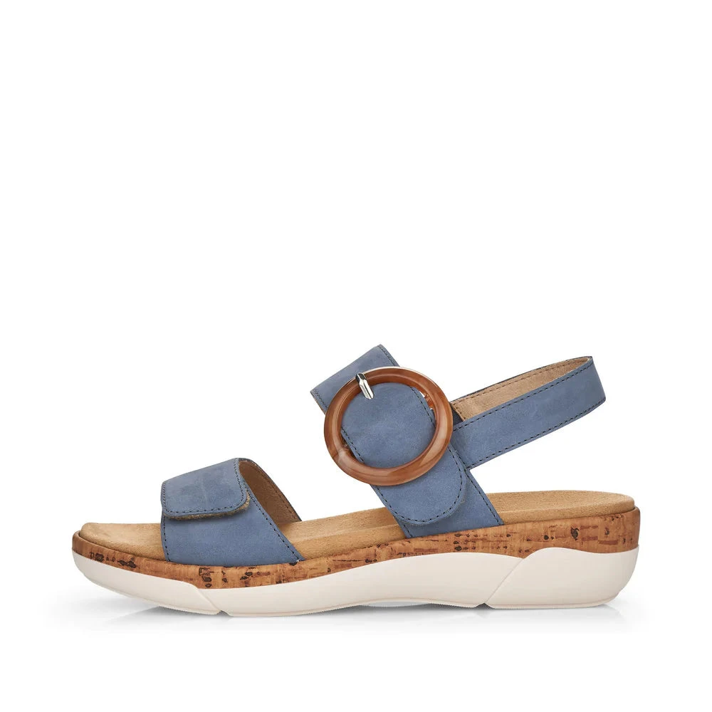 R6853 Jocelyn - Blue Rieker R6853 Jocelyn - Blue -Aetrex Online r6853 jocelyn blue womens sandals rieker 783718